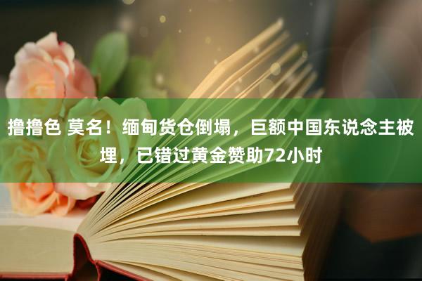 撸撸色 莫名！缅甸货仓倒塌，巨额中国东说念主被埋，已错过黄金赞助72小时