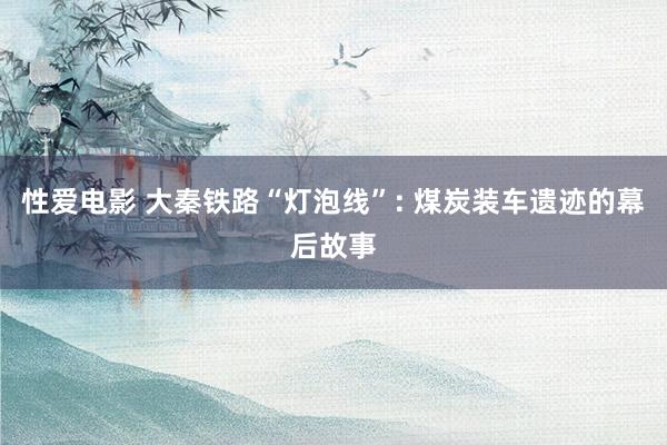 性爱电影 大秦铁路“灯泡线”: 煤炭装车遗迹的幕后故事