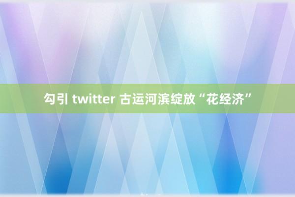 勾引 twitter 古运河滨绽放“花经济”