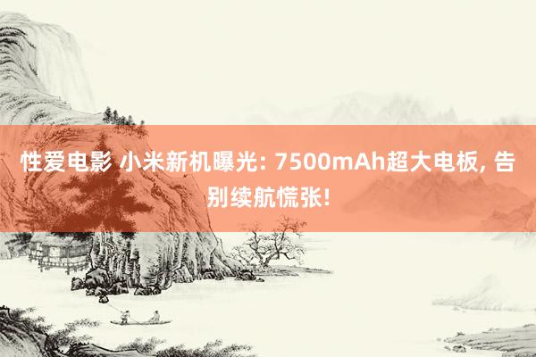 性爱电影 小米新机曝光: 7500mAh超大电板， 告别续航慌张!