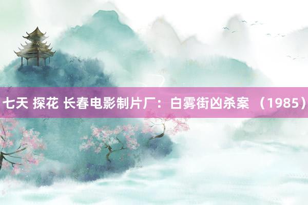 七天 探花 长春电影制片厂：白雾街凶杀案 （1985）